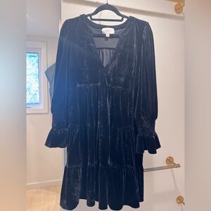 Pomander Place Kenzo Elegant Black Velvet Dress